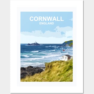 Cornwall, England UK. British seaside landscape art Posters and Art